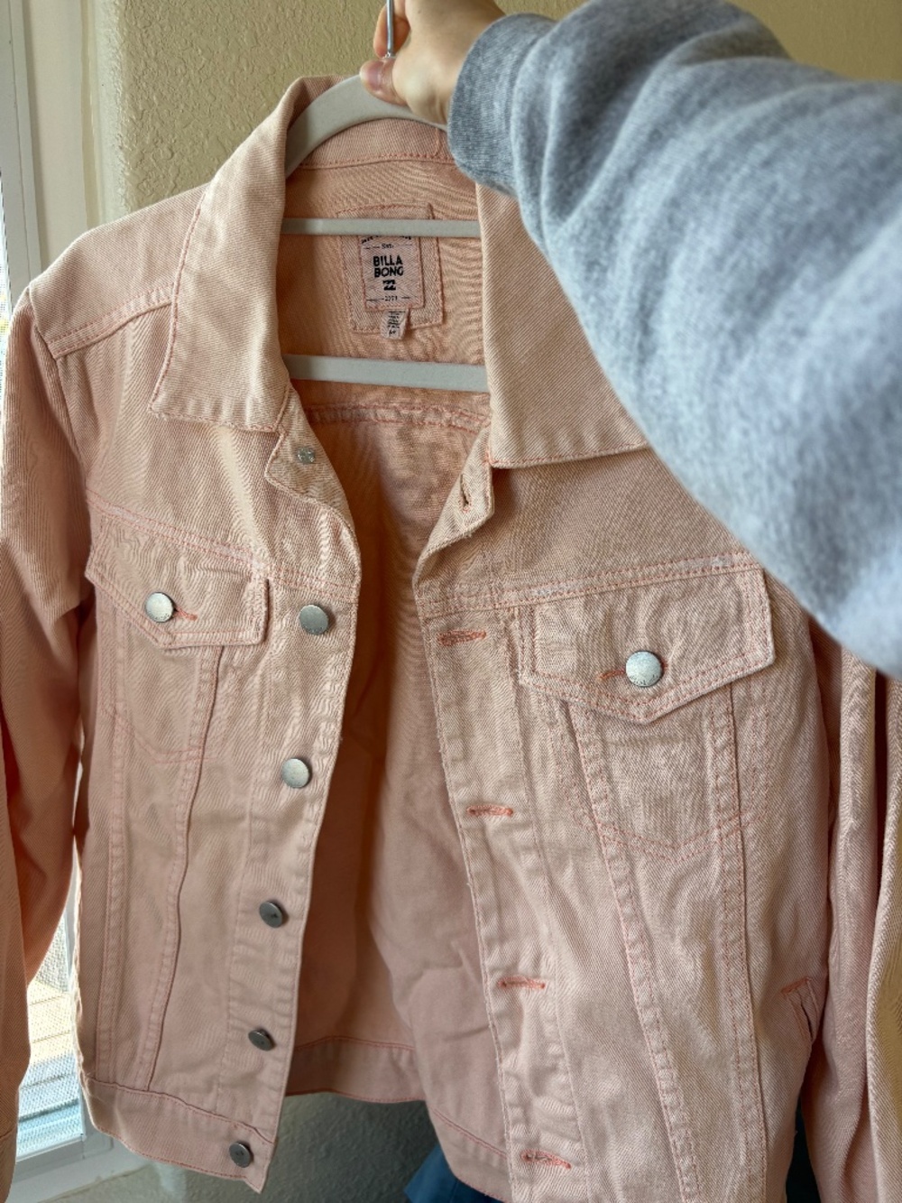Pink/peach Billabong denim jacket